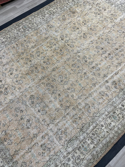 Large Vintage RUG 8.8 x 12.6 TURKISH Oushak Rug Distressed Persian Rug Wool Hand Knotted Rug 9x13 Handmade Rug Vintage ANATOLIA Rug