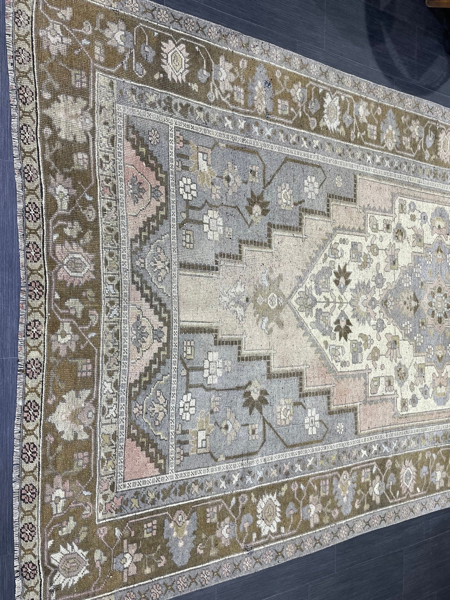 Handmade Rug, 5.7 x 10.9 Hand Knotted Rug, Oushak Rug, Rustic Rug, Bohemian Rug, Turkish Rug, Antique Rug, Vintage Rug, Wool rug