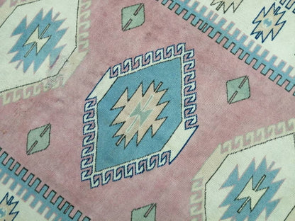 Vintage Turkish Rug 5.2 x 7.7 Oushak Rugs Vintage Oushak Runner Rug Vintage Oriental Rug Wool Oushak Rug Hand Made Rugs Vintage Persian Rug