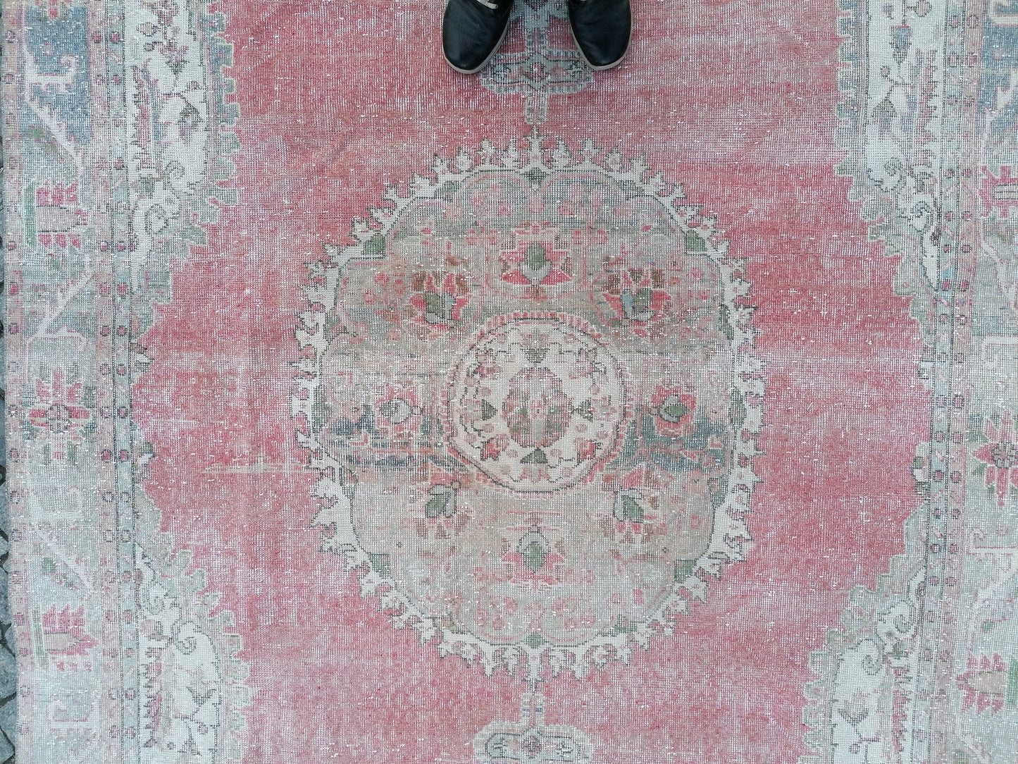 11'x6'7 large oushak rug, living room rug, handmade wool rug, are rug