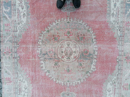 11'x6'7 large oushak rug, living room rug, handmade wool rug, are rug