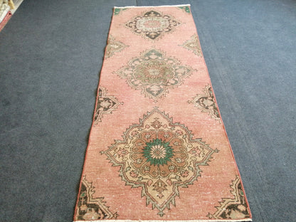 2.7 x 7 Oushak Runner Rug Turkish Runner Rug Vintage Runner Rug Hallway Runner Rug Kitchen Runner Rug Wool Runner Rug Wool Oushak Rug
