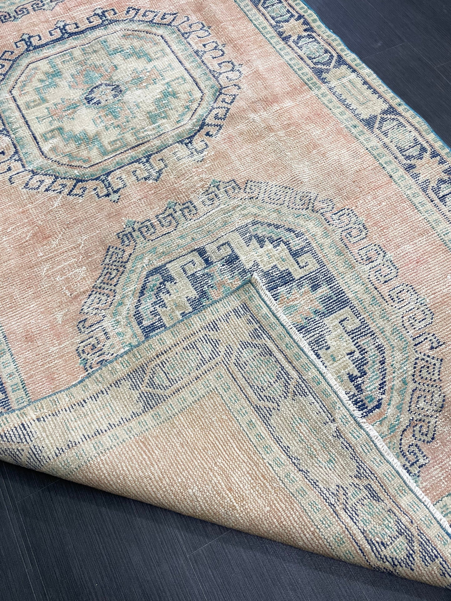 Distressed Vintage Runner Rug 4.3 x 11.8 ft Turkish Runner Rug Vintage Runner Rug Hallway Runner Rug Kitchen Runner Rug Wool Pile Runner Rug