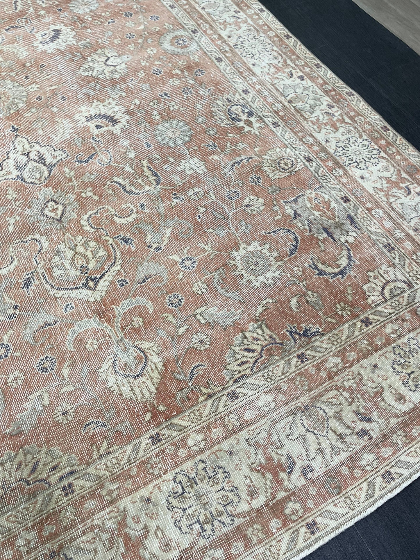 7x10 OUSHAK RUG Wool Turkish Rug Vintage Oriental Floral Rug Vintage Rug Vintage Persian Rug Wool Handmade Rug Hand Knotted Rug