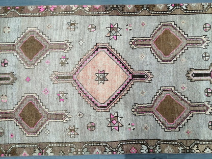 11.4 x 3.8 WOOL Oushak Runner Rug Turkish Runner Rug Vintage Runner Rug Hallway Runner Rug Kitchen Runner Rug Wool Runner Rug Wool Oushak