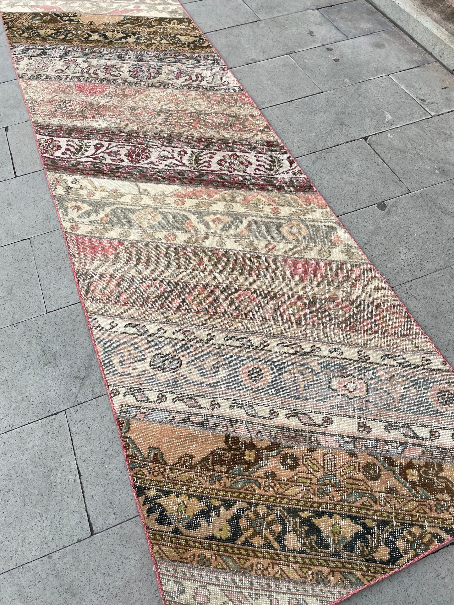 Vintage Runner Rug 2.7 x 22 ft Extra Long  TURKISH Runner Rug Vintage Runner Rug Oriental Runner Rug Patchwork Runner Hand Knotted Runner