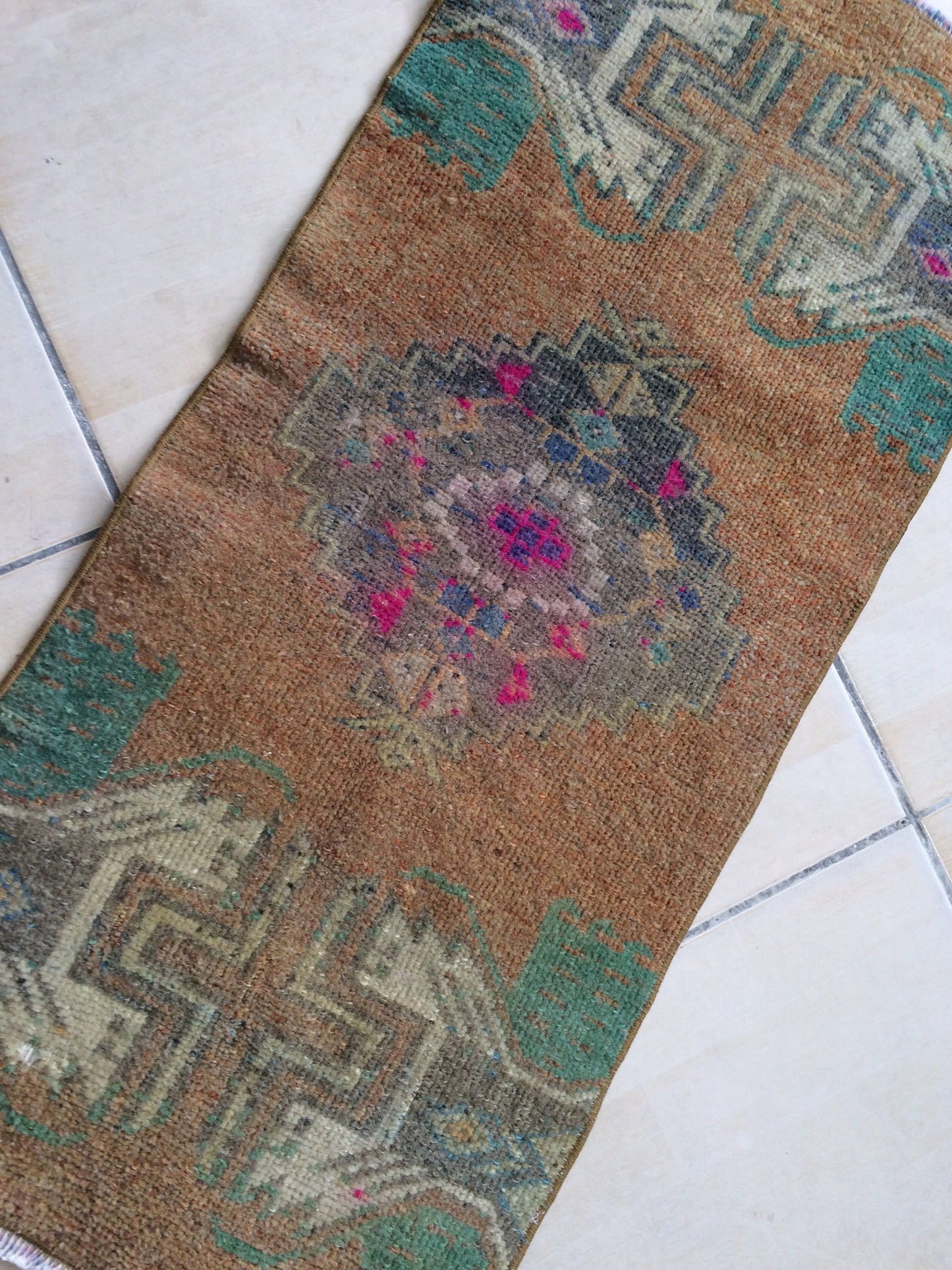 Turkish Mini Rug  Oushak Small Area Rug Turkish Rug Oushak Rug Hand Made Rug Vintage Rug