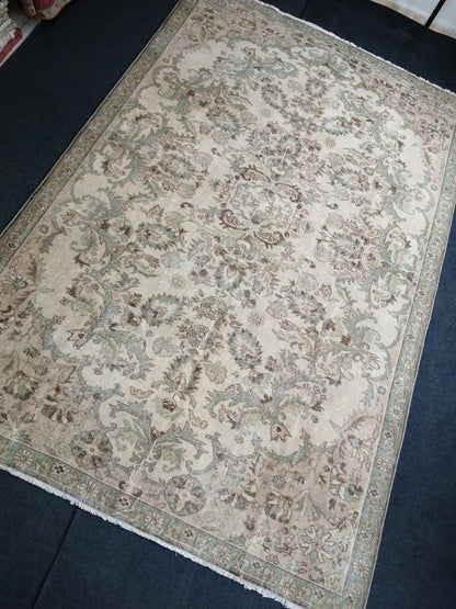 6.5 x 10 Oushak Runner Rug Turkish Runner Rug Vintage Runner Rug Hallway Runner Rug Kitchen Runner Rug Wool Runner Rug Wool Oushak Rug