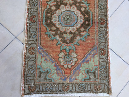 Oushak  Mini Rug Turkish  Area Rug Vintage Turkish Rug Oushak Rug Hand Made Rug Vintage Rug