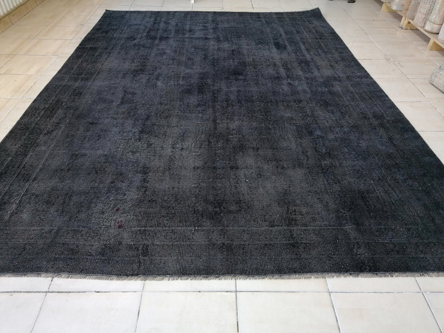 10'2x7'5 black color wool rug, turkish rug, large turkish rug,wool rug