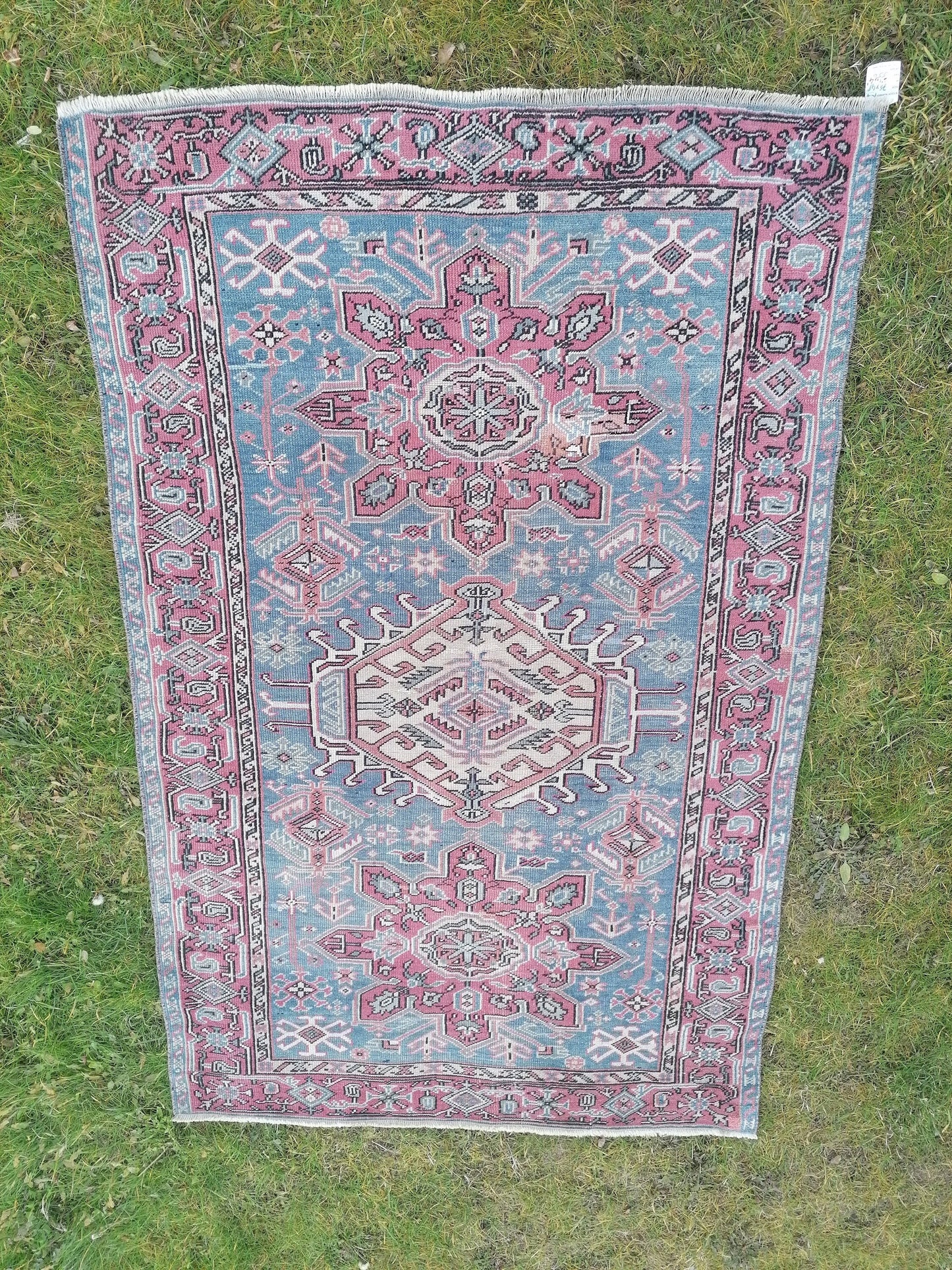 4x6'4 wool rug,turkish oushak rug,vintage handmade rug, kitchen rug,bohemian rug,floor rug