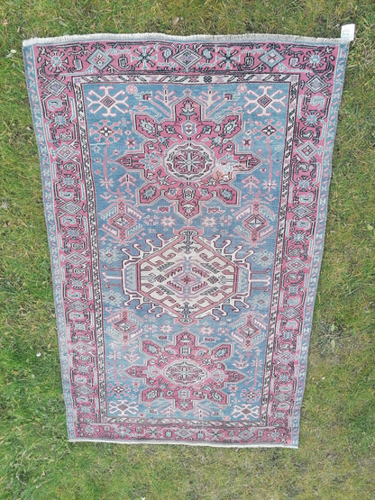 4x6'4 wool rug,turkish oushak rug,vintage handmade rug, kitchen rug,bohemian rug,floor rug