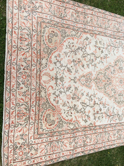 10 x 6 ft Vintage  RUGS LARGE Area RUG Turkish  Rugs Oushak Rugs Bohemian Rug Living Room Rug Oushak Runner Rug Hand Made Rugs