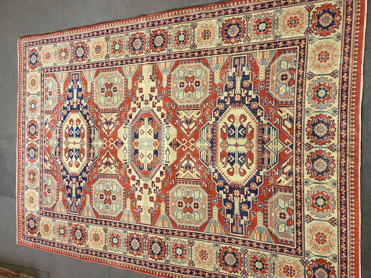 Large OUSHAK RUG, TURKISH 6.5 x 9.3 Oushak Rug, Vintage Rug Low Wool Pile Persian Rug Handmade Rug living room Rug loom rug wholesale rugs