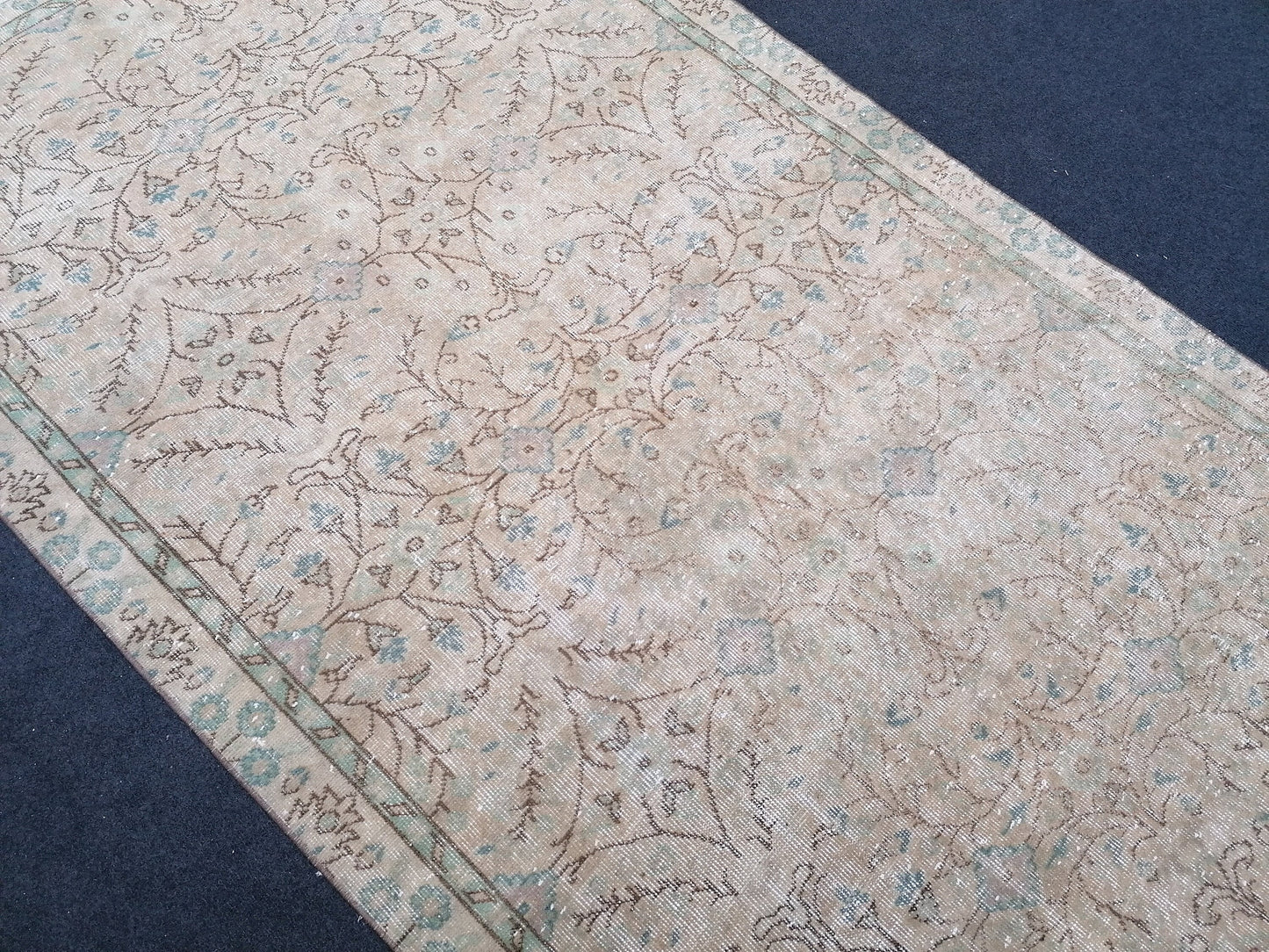 Oushak turkish rug, vintage turkish rug,oushak vintage rug,vintage rug,kitchen rug, vintage anatolian rug,unique hand made bohemian 8'6x4'9