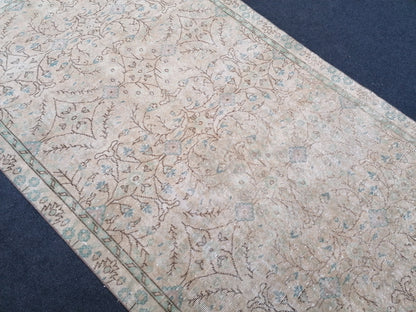 Oushak turkish rug, vintage turkish rug,oushak vintage rug,vintage rug,kitchen rug, vintage anatolian rug,unique hand made bohemian 8'6x4'9