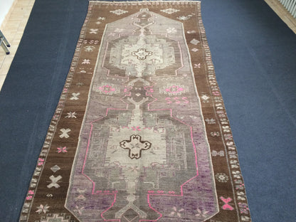 Vintage Large Area Rug  5x12 Turkish Rug Runner Rug Wool Living Room Rug Oushak Rug Vintage rug Farmhouse rug