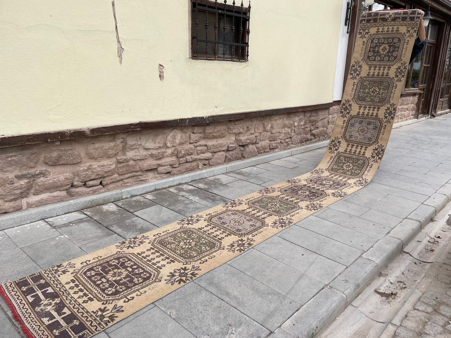 Long Vintage Runner Rug, Stairs Runner Rug 2.5 x 20 ft, Handmade Runner Rug, XL Oriental Runner Rug, Staircase Hand Knotted Runner