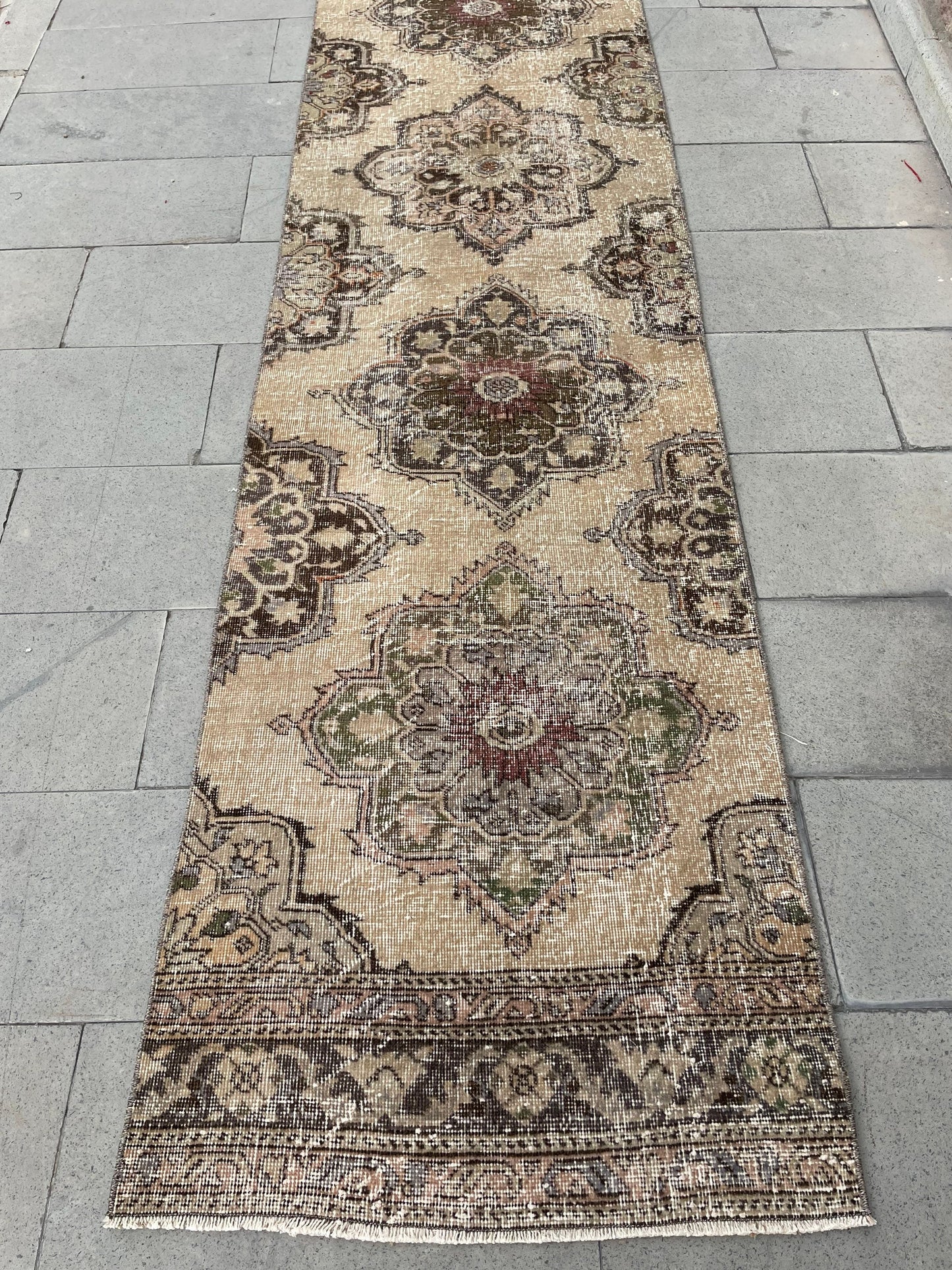 Wool Extra Long Turkish Runner Rug Very Long Oushak Runner 2.7 x 21.7 Rug Vintage Runner Rug XL Hand Knotted Runner Rug Staircase Runner rug