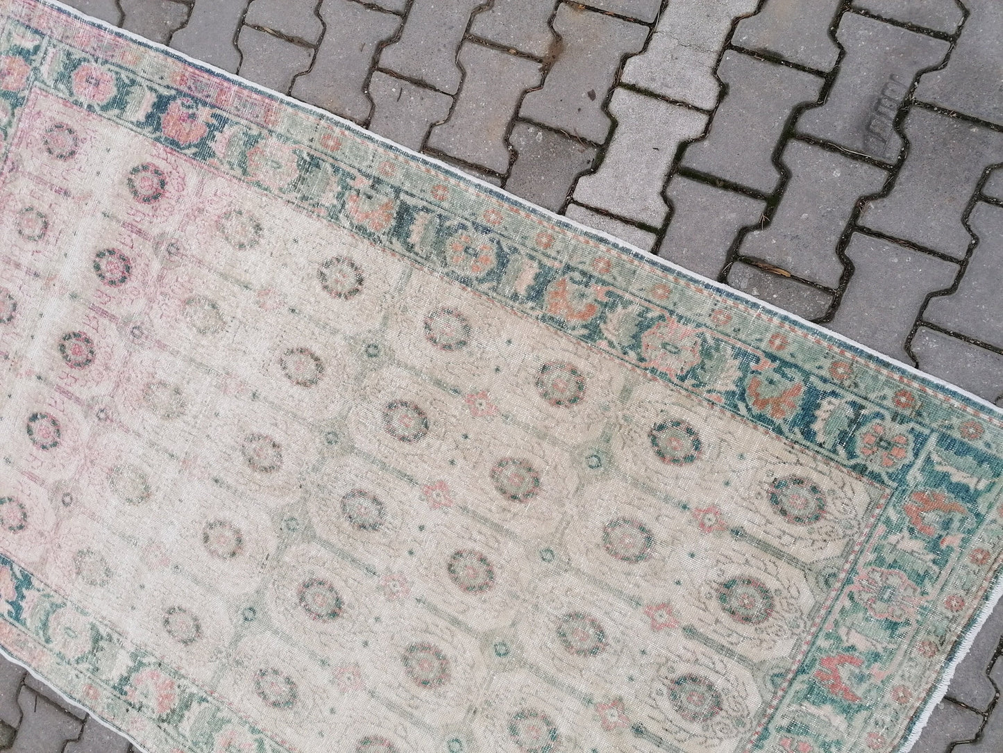 4'7x7 vintage rustic rug, large oushak rug, area rug,