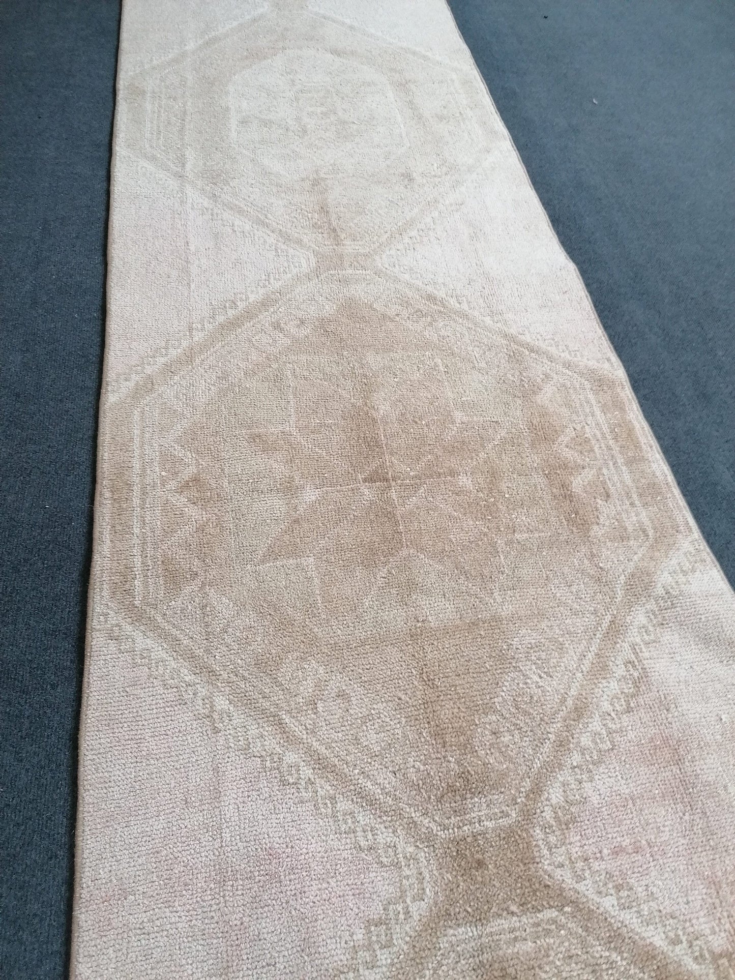 Natural turkish runner rug 2'4x11'3 natural vintage runner rug,kitchen runner rug, oushak runner rug