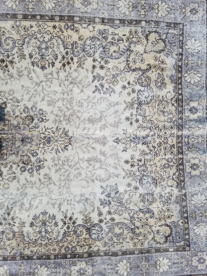 Latge vintage rug 10'4x6'10 knotted turkish rug,area rug