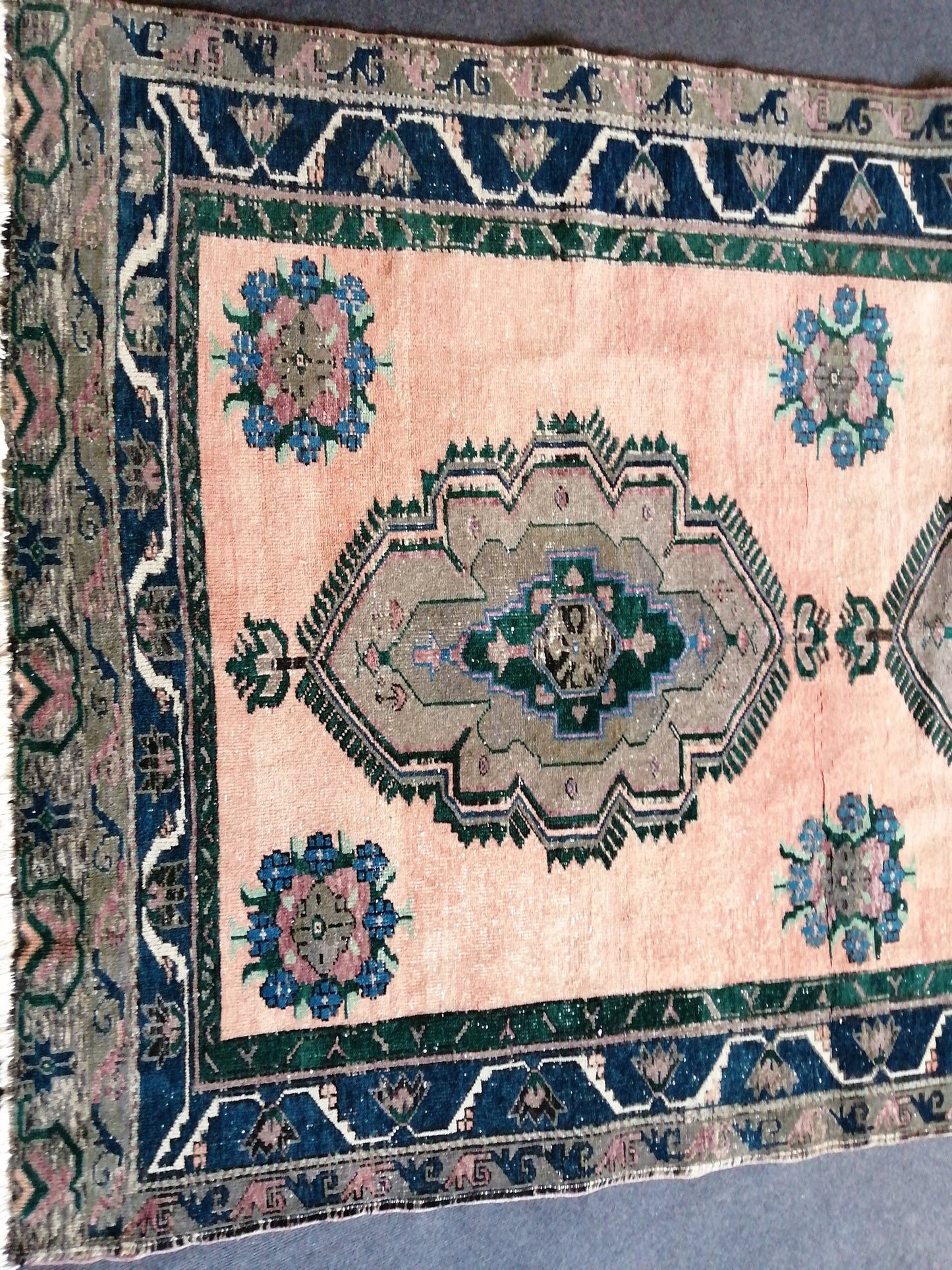 Turkish Rug 5x12, Vintage Rug, Oushak Rug, Oriental Runner Rug