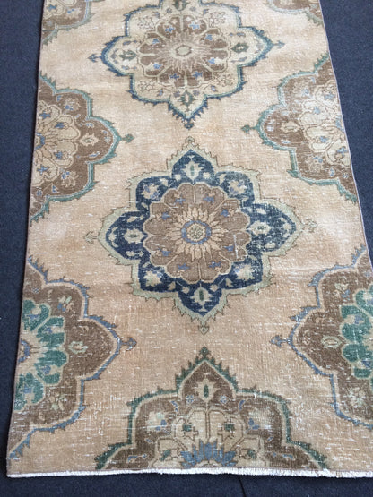 9 x 3 Oushak Runner Rug Turkish Runner Rug Vintage Runner Rug