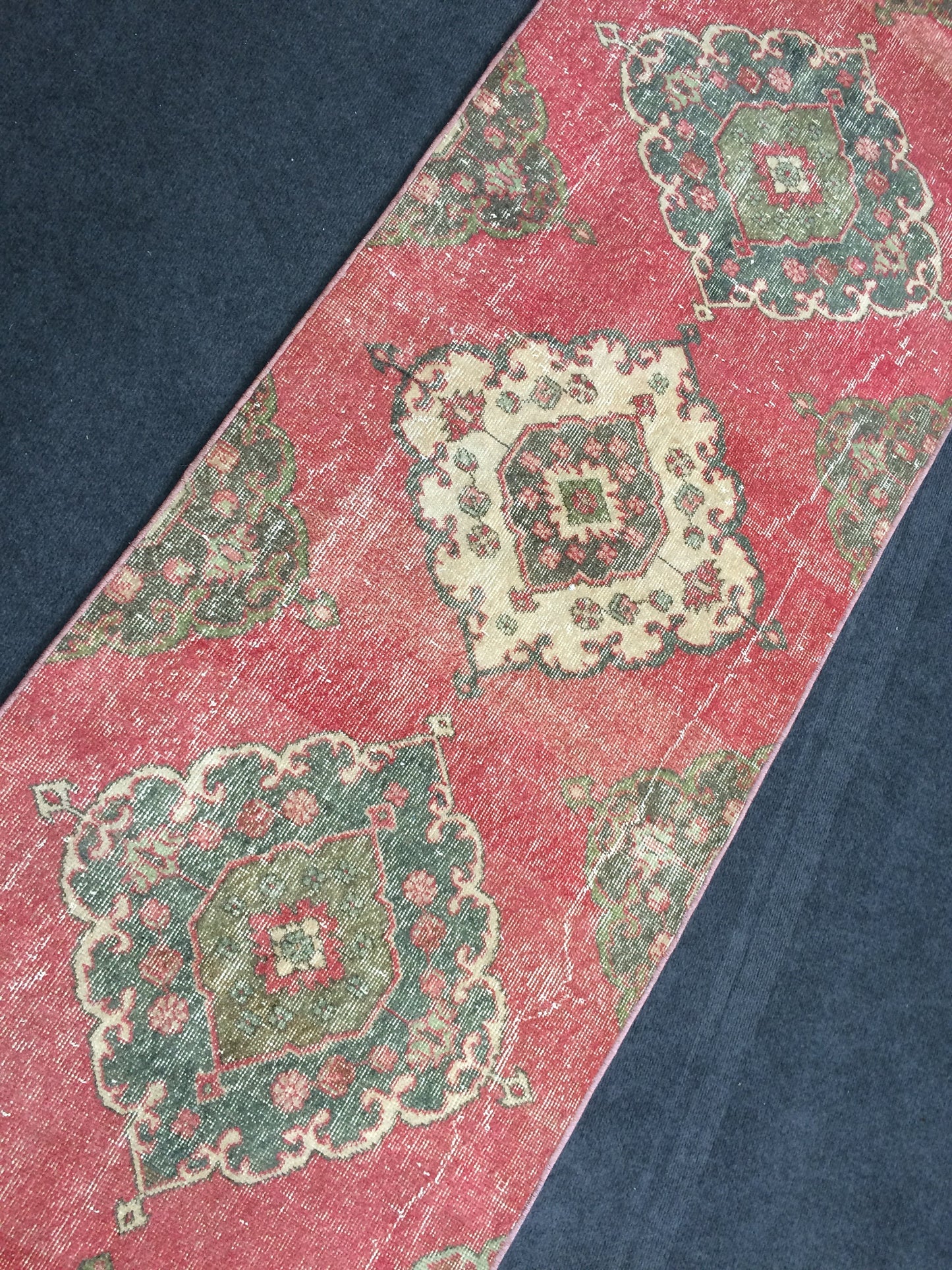 12.5 x 2.8 Oushak Runner Rug Turkish Runner Rug Vintage Runner Rug Hallway Runner Rug Kitchen Runner Rug Wool Runner Rug Wool