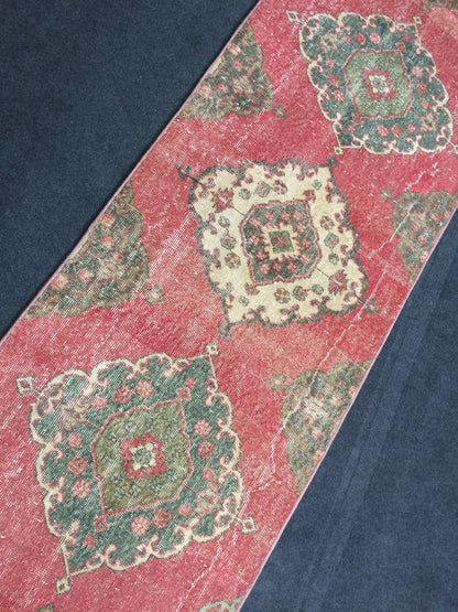 12.5 x 2.8 Oushak Runner Rug Turkish Runner Rug Vintage Runner Rug Hallway Runner Rug Kitchen Runner Rug Wool Runner Rug Wool