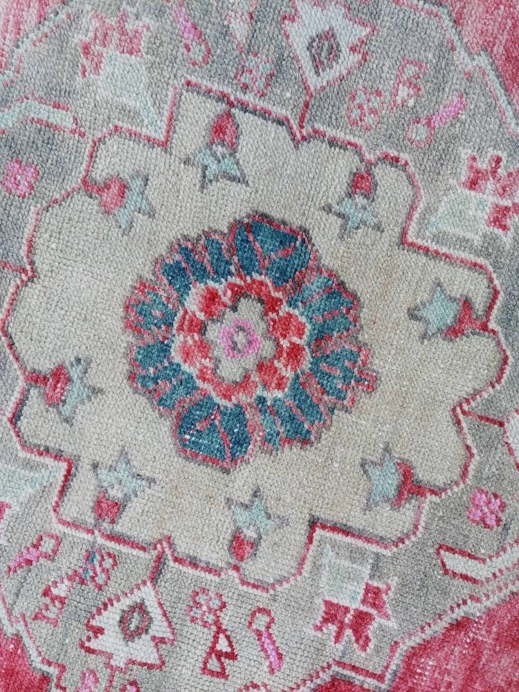 Oushak runner, turkish wool runner rug, vintage hallway runner 3x10'2 unique hand made wool rug kitchen runner rug,