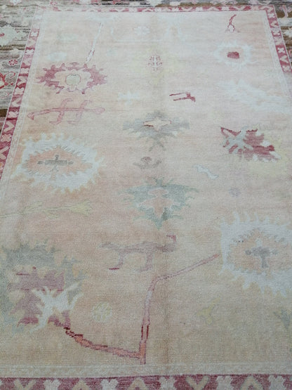 Vintage OUSHAK RUG, 11.6 x 9.3 ft TURKISH Oushak Rug, Vintage Oushak Rug Wool Oushak Rug Hand Made Rugs, Authentic Oushak Rug