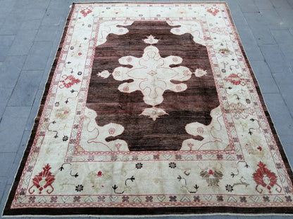Large OUSHAK RUG, 9 x 11.8 TURKISH Oushak Rug, Vintage Oushak Rug Wool Oushak Rug Hand Made Rugs, Authentic Oushak Rug