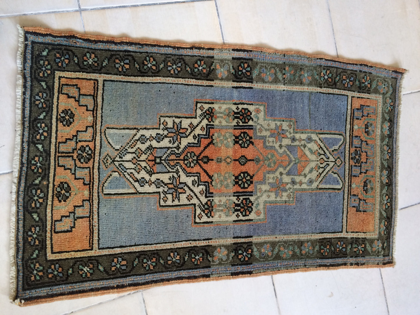 Vintage Turkish Oushak  Rug, Bohemian Rug, Living Room Rug,Oushak Rug,Hand Made Small Area Rug Wool Oushak Rug