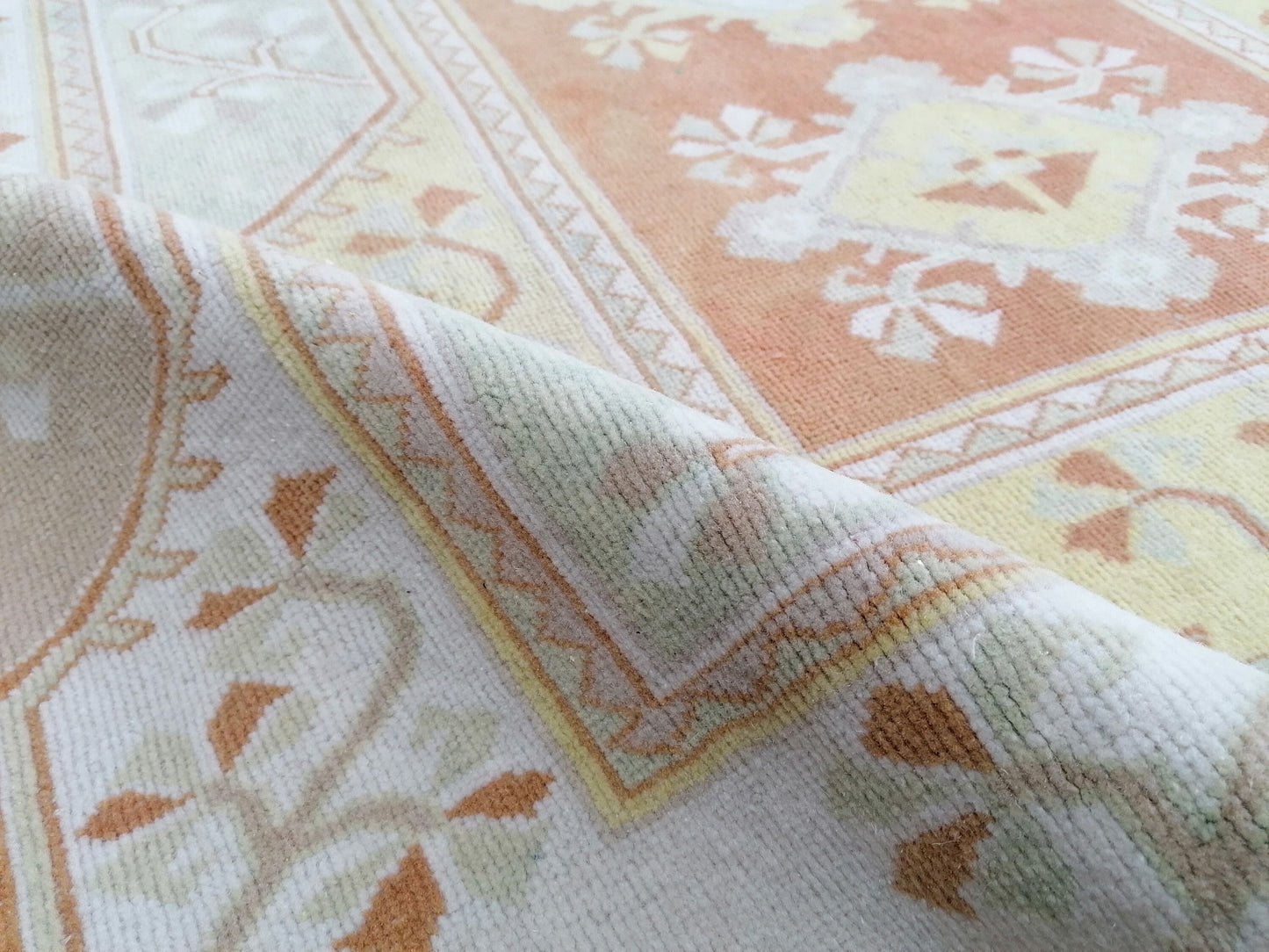 Turkish rug 9'x5' vintage turkish rug,  oushak vintage rug, kitchen rug, vintage anatolian rug,unique hand made bohemian rug