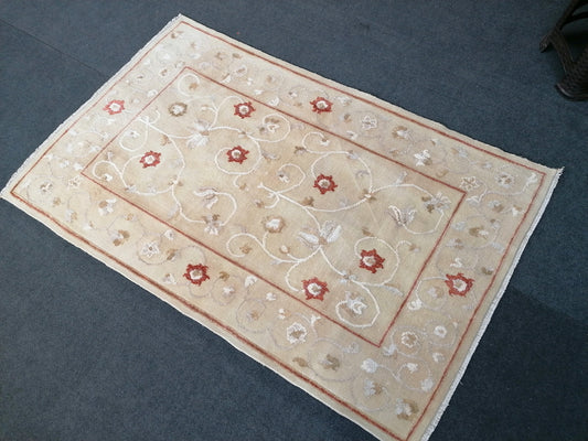 3.8 x 5.9 Muted soft colors rug faded vintage rug, napalvintage rug, kitchen rug, vintage rug,unique hand made bohemian