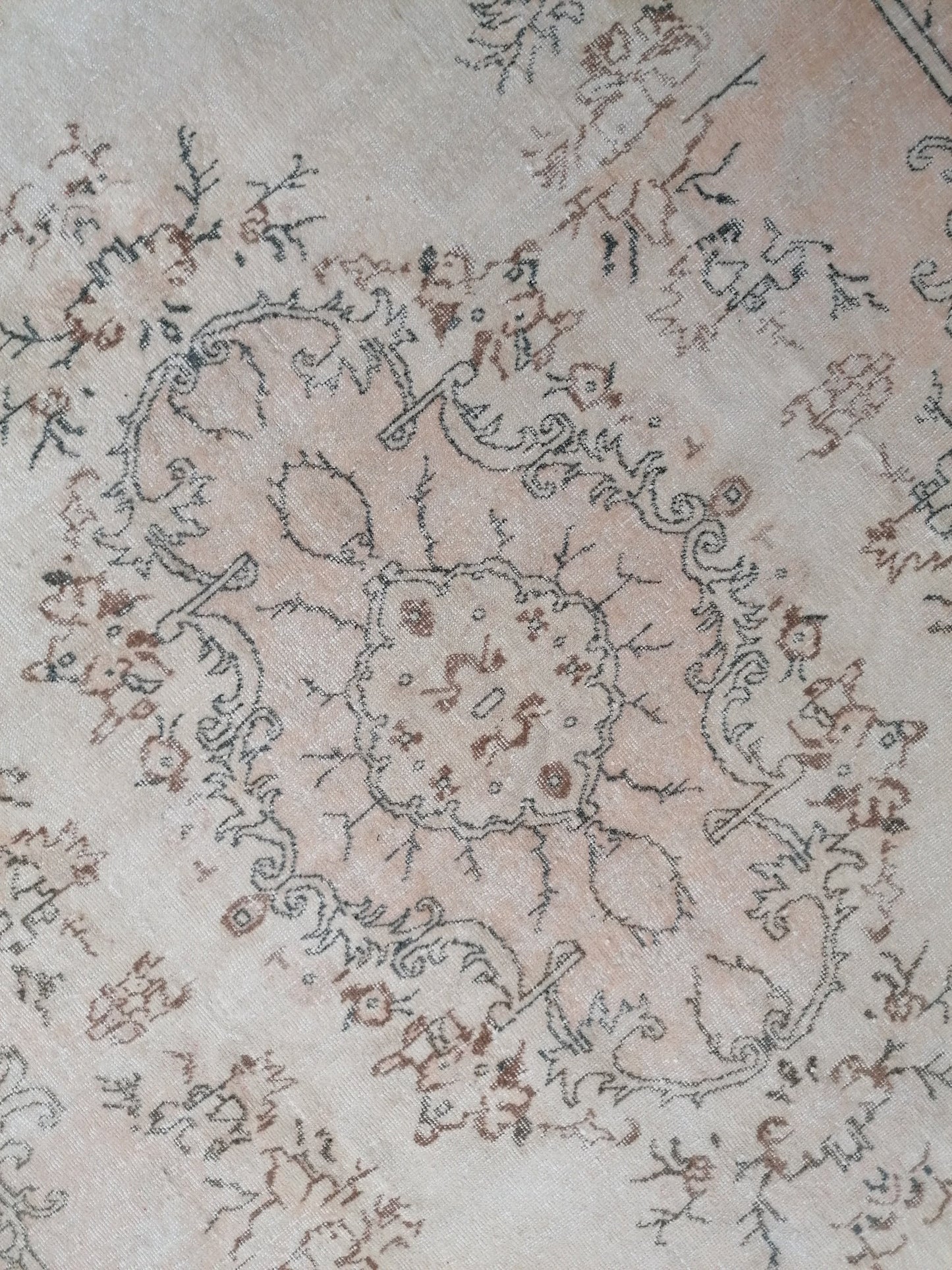 10.2 x 6.5 Oushak rug - large turkish oushak rug, vintage rug - vintage hand made rug, kitchen rug