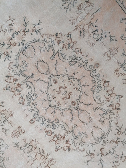 10.2 x 6.5 Oushak rug - large turkish oushak rug, vintage rug - vintage hand made rug, kitchen rug