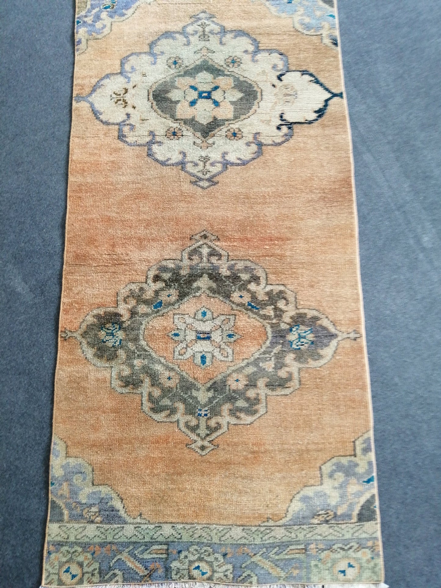 10 X 2.6 VINTAGE Oushak Runner Turkish Runner Rug Vintage Runner Rug Hallway Runner Rug Turkish Rug Runner Wool Runner Rug Wool Oushak Rug