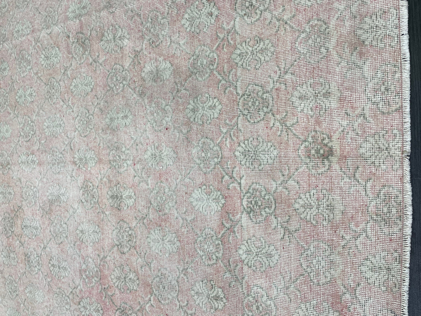 Large Muted Oushak Rug 7.2 x 12 Distressed Rug Vintage Turkish Rug Hand Knotted Rug Vintage Handmade Persian Rug