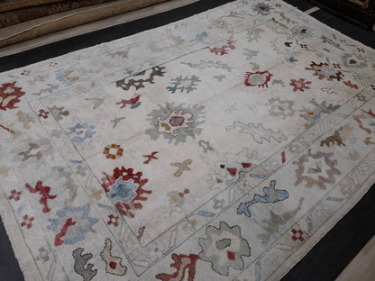 8.5 x 12 Muted Turkish RUG  TURKISH Oushak Rug Muted Oushak Rug Vintage Rug Wool Oushak 9x12 Rug Hand Made Rug Authentic Oushak Rug