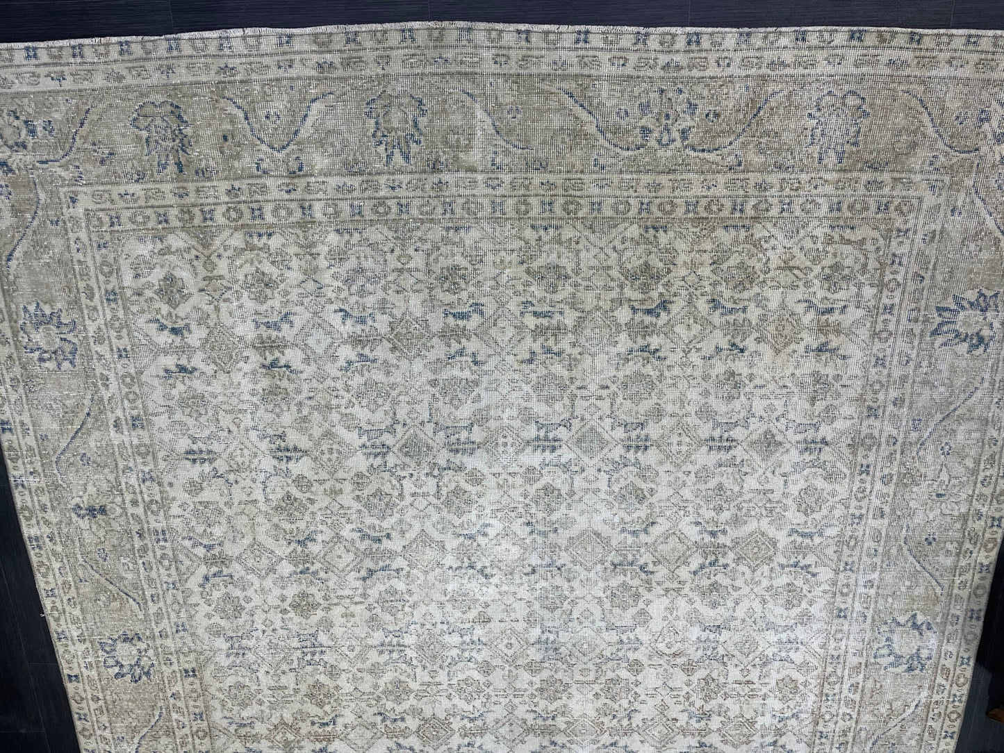 Muted Vintage RUG 6.5 x 10.3 TURKISH Rug Distressed Vintage Turkish Rug Muted Oushak Rug Large Persian Rugs Vintage Oriental Rug 7x10