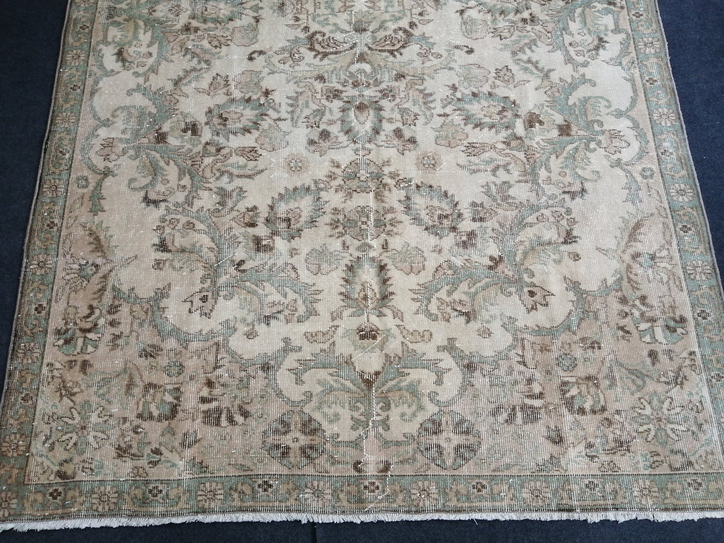 6.5 x 10 Oushak Runner Rug Turkish Runner Rug Vintage Runner Rug Hallway Runner Rug Kitchen Runner Rug Wool Runner Rug Wool Oushak Rug