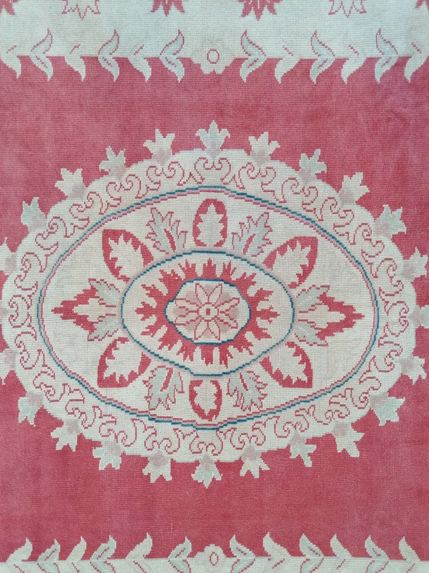 5.9 x 7.8 Oushak turkish rug, large vintage rug -  handmade wool rug, living room rug, bohemian rug,