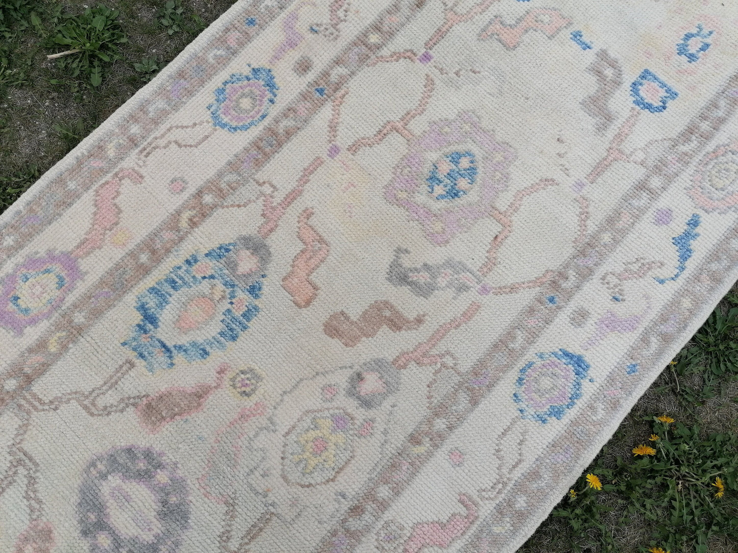 Oushak wool runner rug 2'10x14'5 turkish new production oushak runner, hallway runner rug