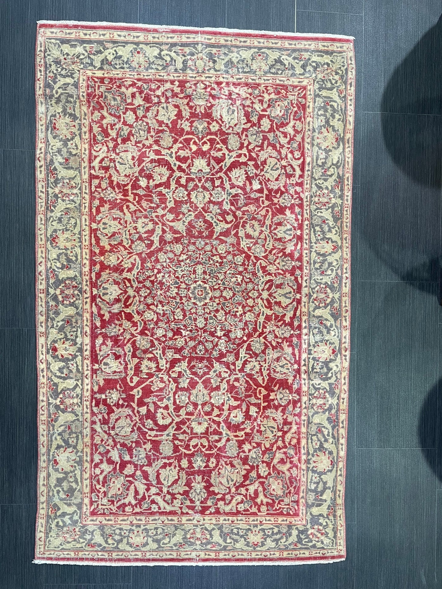 Vintage Rug, TURKISH 3x5 Rug,  HANDMADE Rug, Fine Hand Knotted Oushak Rug, Persian Rug Oriental Rug, Quality Rug