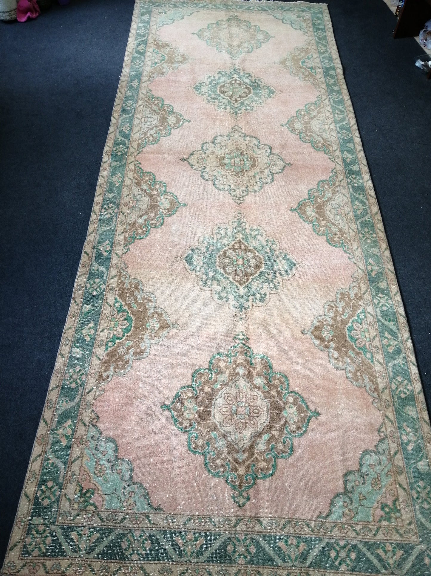 Oushak Runner 5 x 12.5 Rug Turkish Runner Rug Vintage Runner Rug Hallway Runner Rug Kitchen Runner Rug Wool Runner Rug Wool Oushak Rug