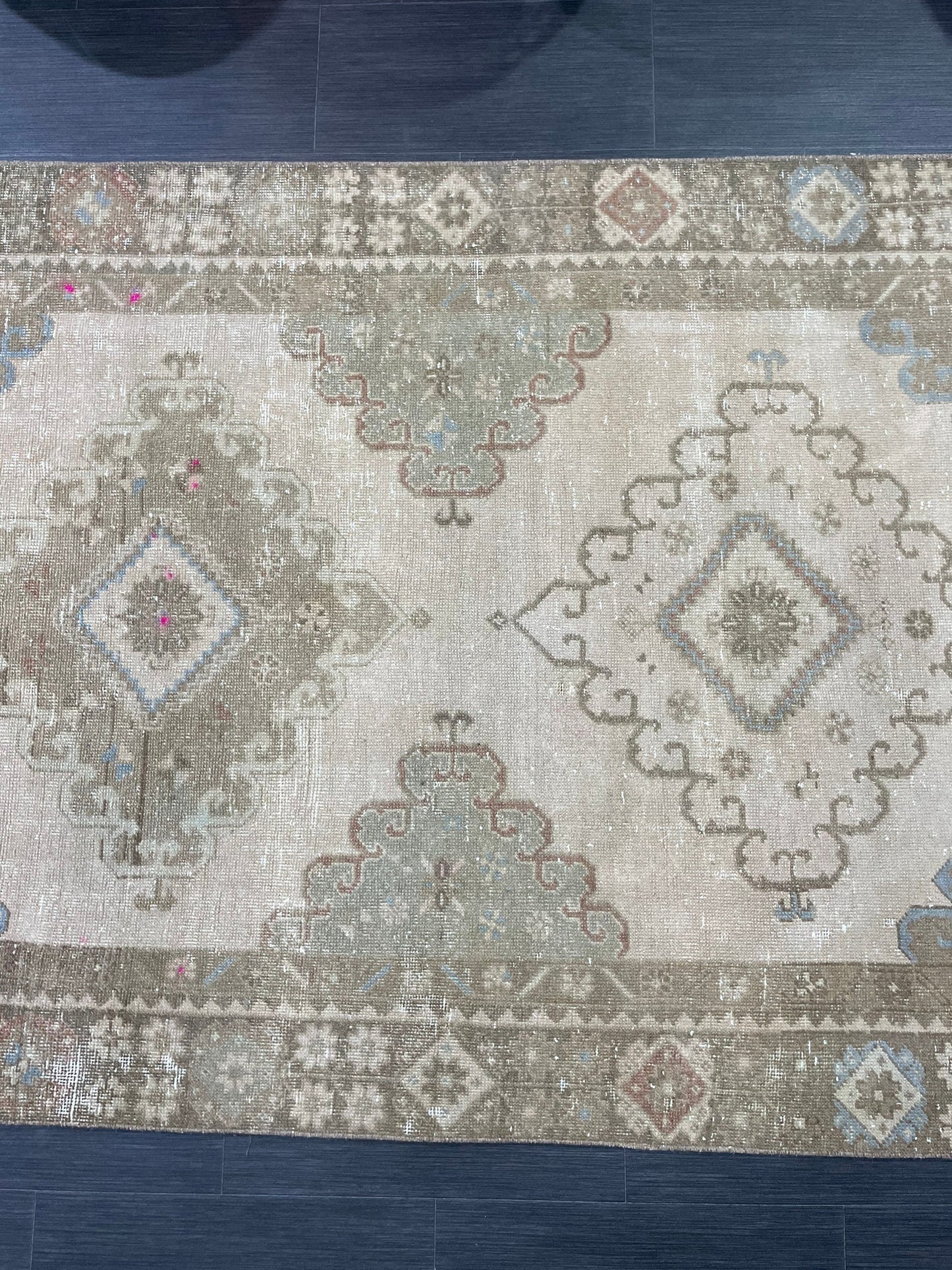 Oushak Runner Rug, Turkish 4.5 x 12.8 Runner Rug, Vintage Runner Rug, Hallway Runner Rug, Antique Runner Rug, Handmade Wool Runner Rug