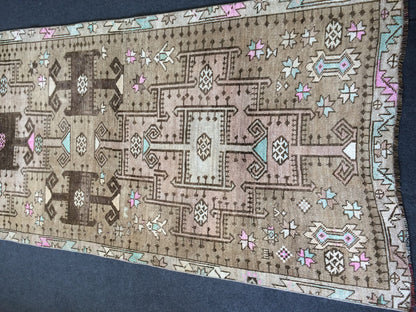 12.3 X 3.10 Oushak Runner Rug Turkish Runner Rug Vintage Runner Rug Hallway Runner Rug Kitchen Runner Rug Wool Runner Rug Wool Oushak Rug