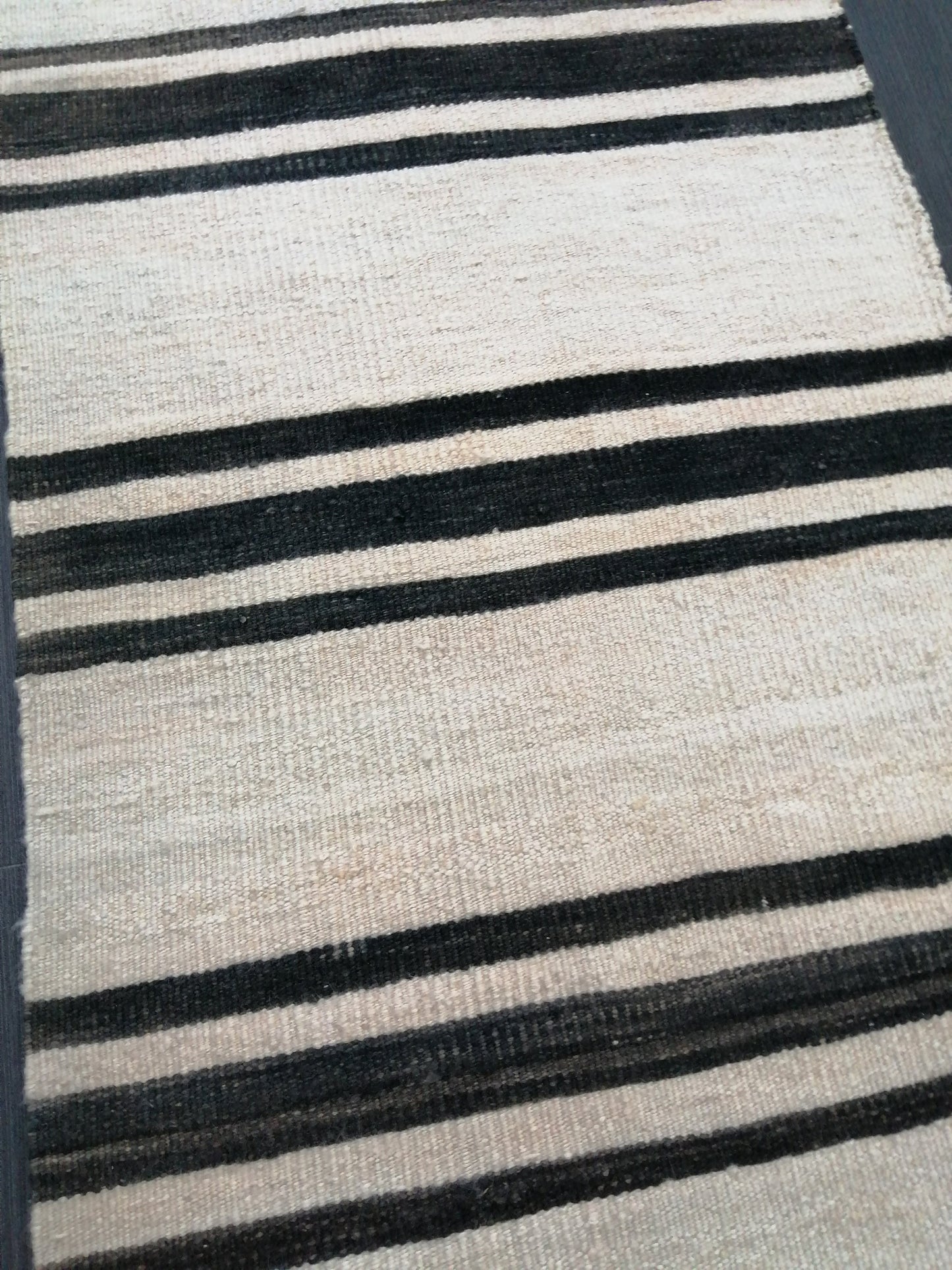2.3 X 11 Neutral Runner Rug Turkish Flatwoven Runner Rug Vintage Runner Rug Hallway Runner Rug Kitchen Runner Rug Stripe Wool Runner